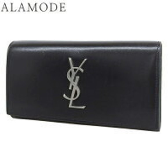 Saint Laurent mode leather YSL Wallet bifold la PARIS black long - Picture 1 of 6